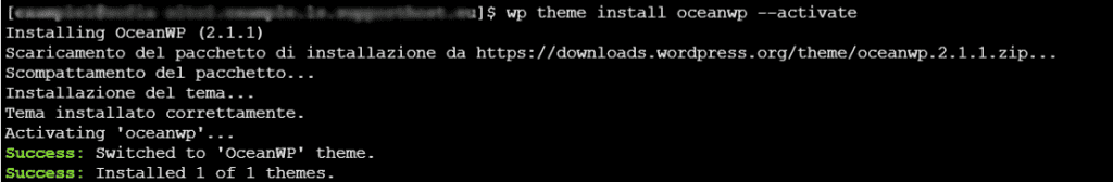 Installare E Attivare Tema Wp Cli