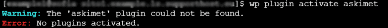 Nome Plugin Errato