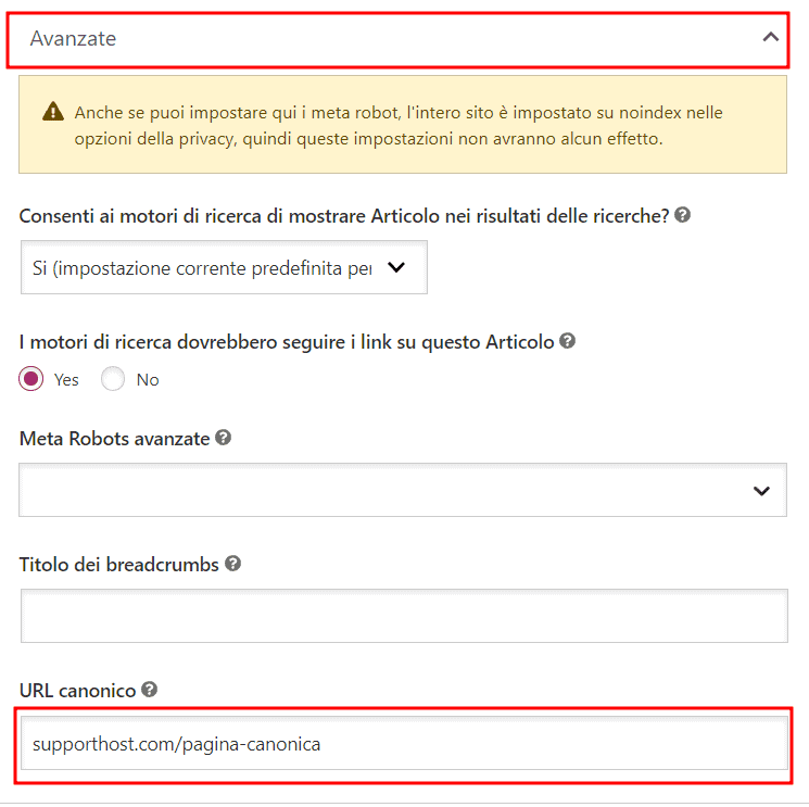 Impostare Rel Canonical Con Yoast Seo