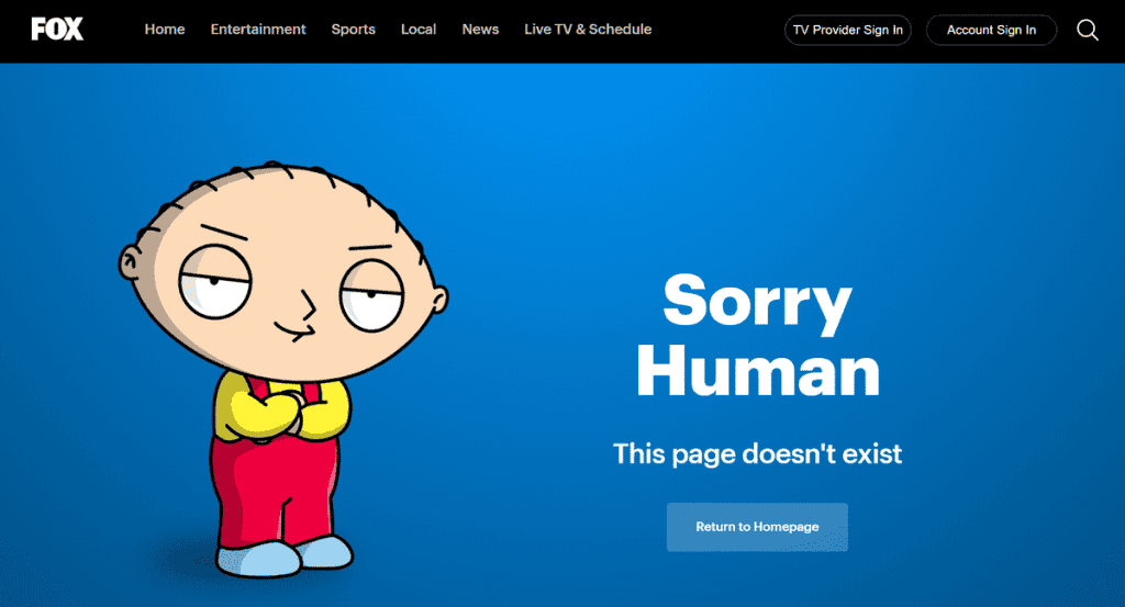 404 Error Fox