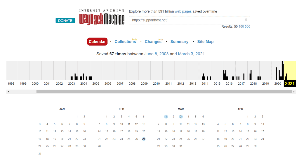 404 Error Supporthost Wayback Machine