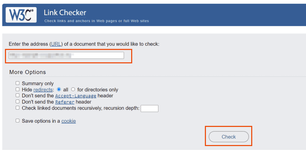404 Error W3c Link Checker